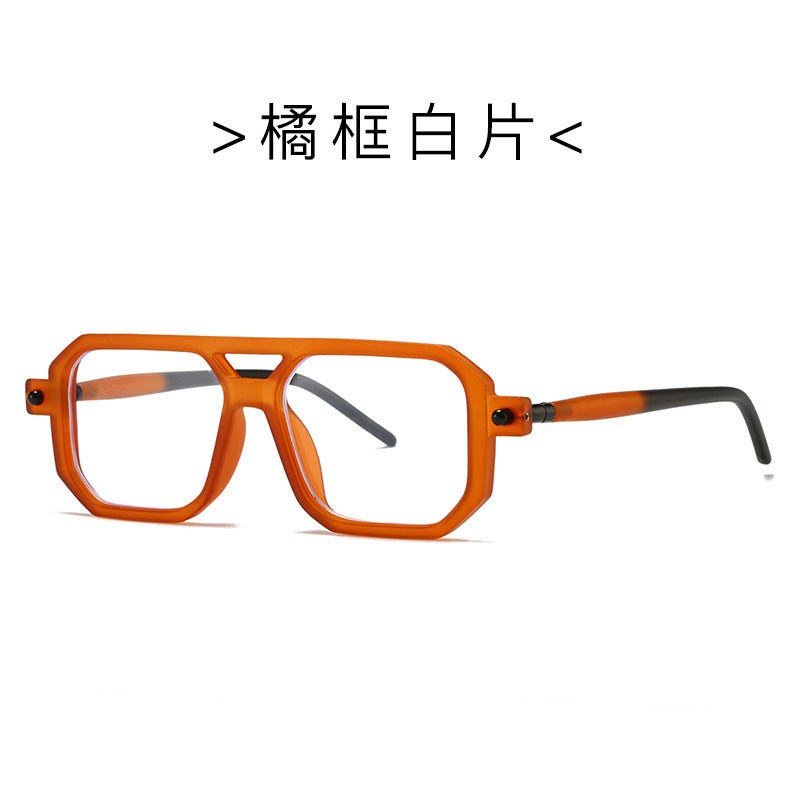 New Square Frame Fashion Sunglasses European And American Net Red Street Shooting Sunglasses Female Cross-border Trend INS Windproof Blue Light Glasses