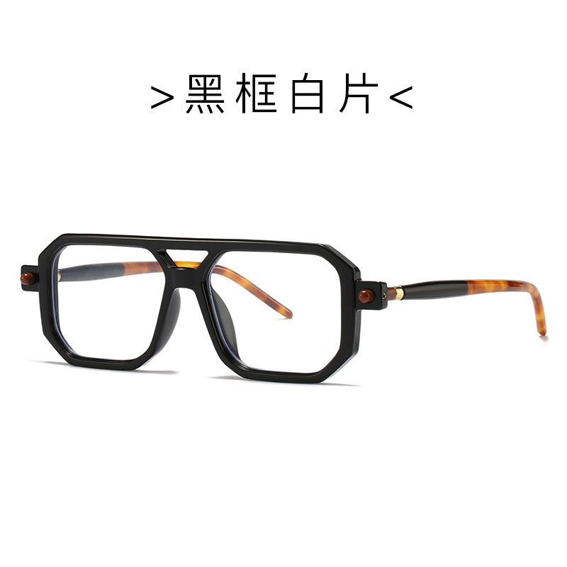 New Square Frame Fashion Sunglasses European And American Net Red Street Shooting Sunglasses Female Cross-border Trend INS Windproof Blue Light Glasses